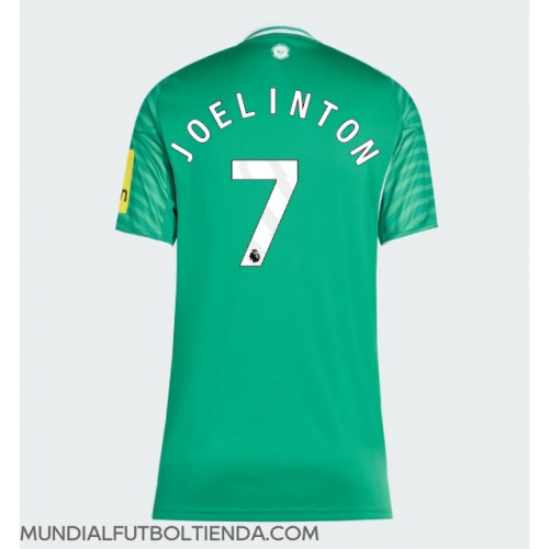 Camiseta Newcastle United Joelinton #7 Segunda Equipación Replica 2025-26 para mujer mangas cortas